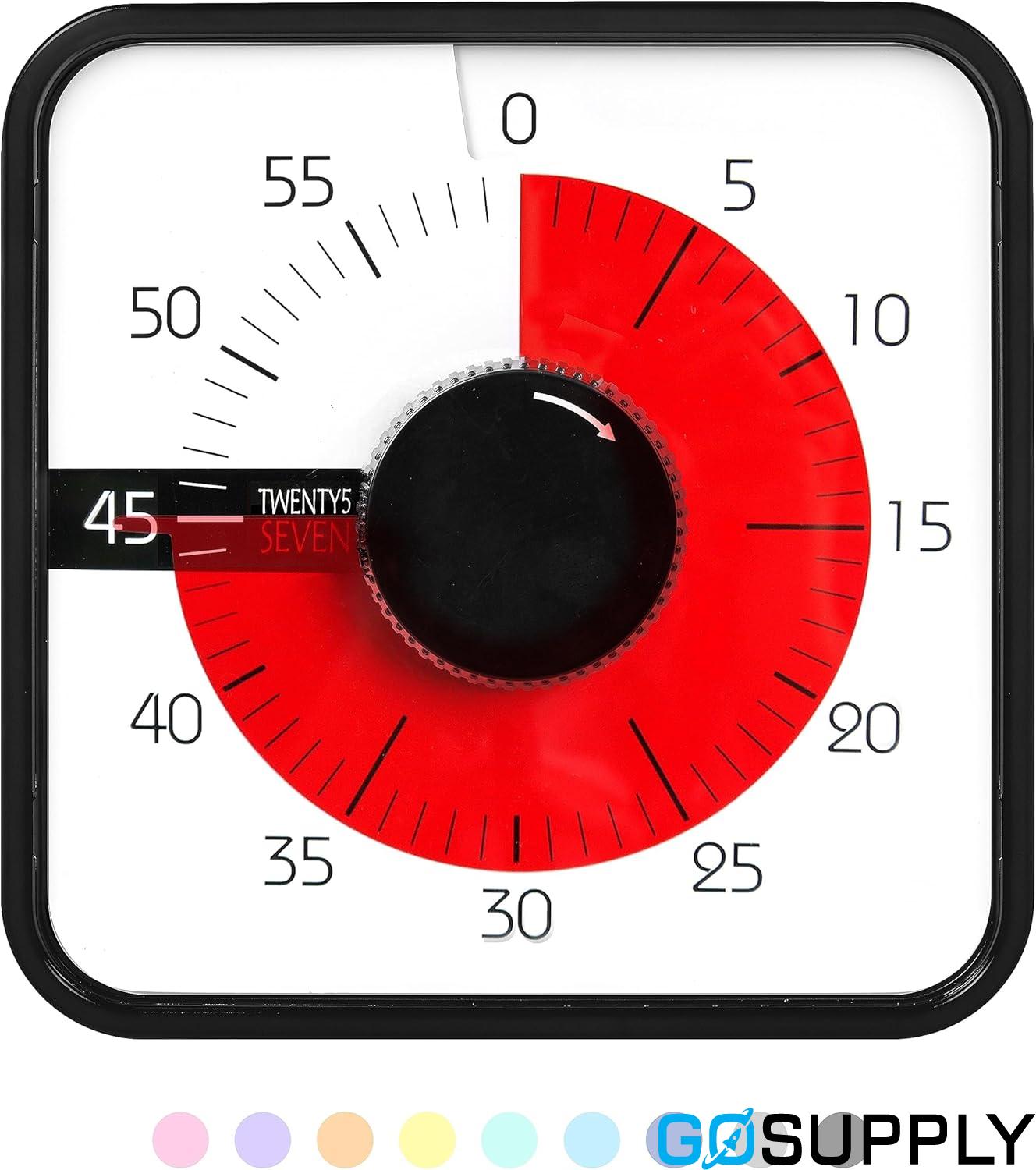 Countdown Timer 7.5 inch; 60 Minute 1 Hour Visual Timer - Main Image