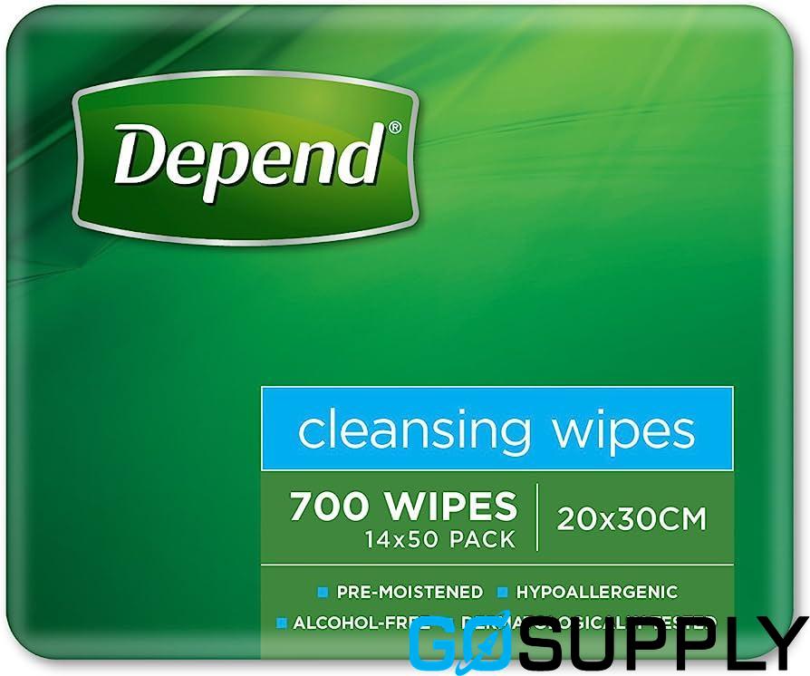 DEPEND ADULT CLEANSING WIPES - Main Image