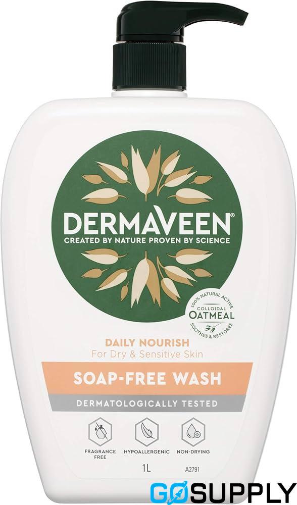 DermaVeen Daily Nourish Soap-Free Wash for Dry & Sensitive Skin 1L - Main Image