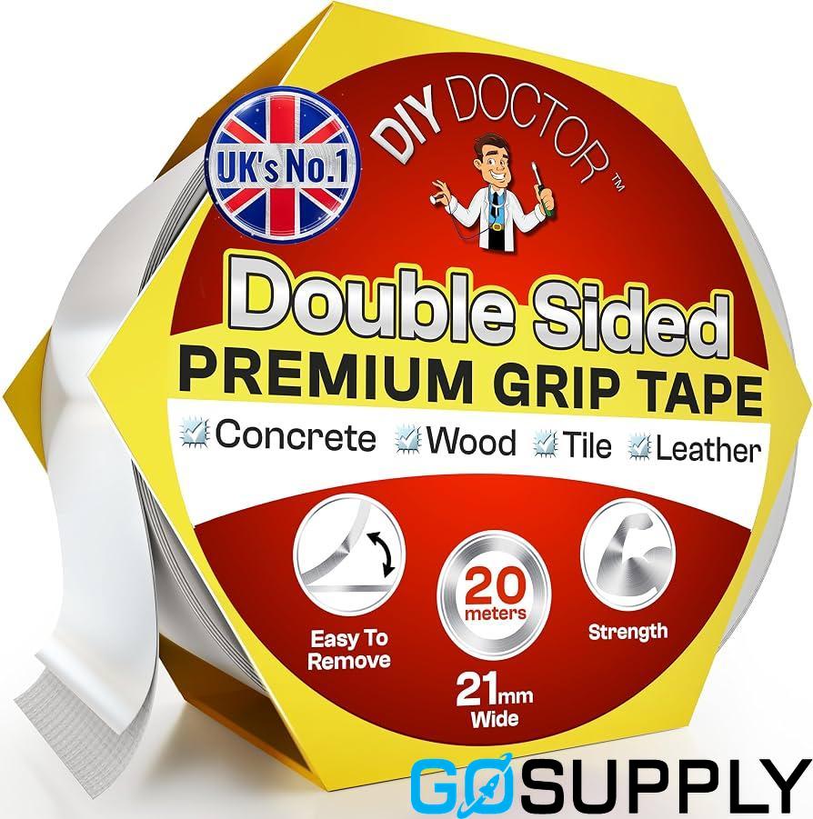 Double Sided Rug Carpet Adhesive Tape Heavy Duty Tape Rugs Mat Runner Pad - 20M - Main Image