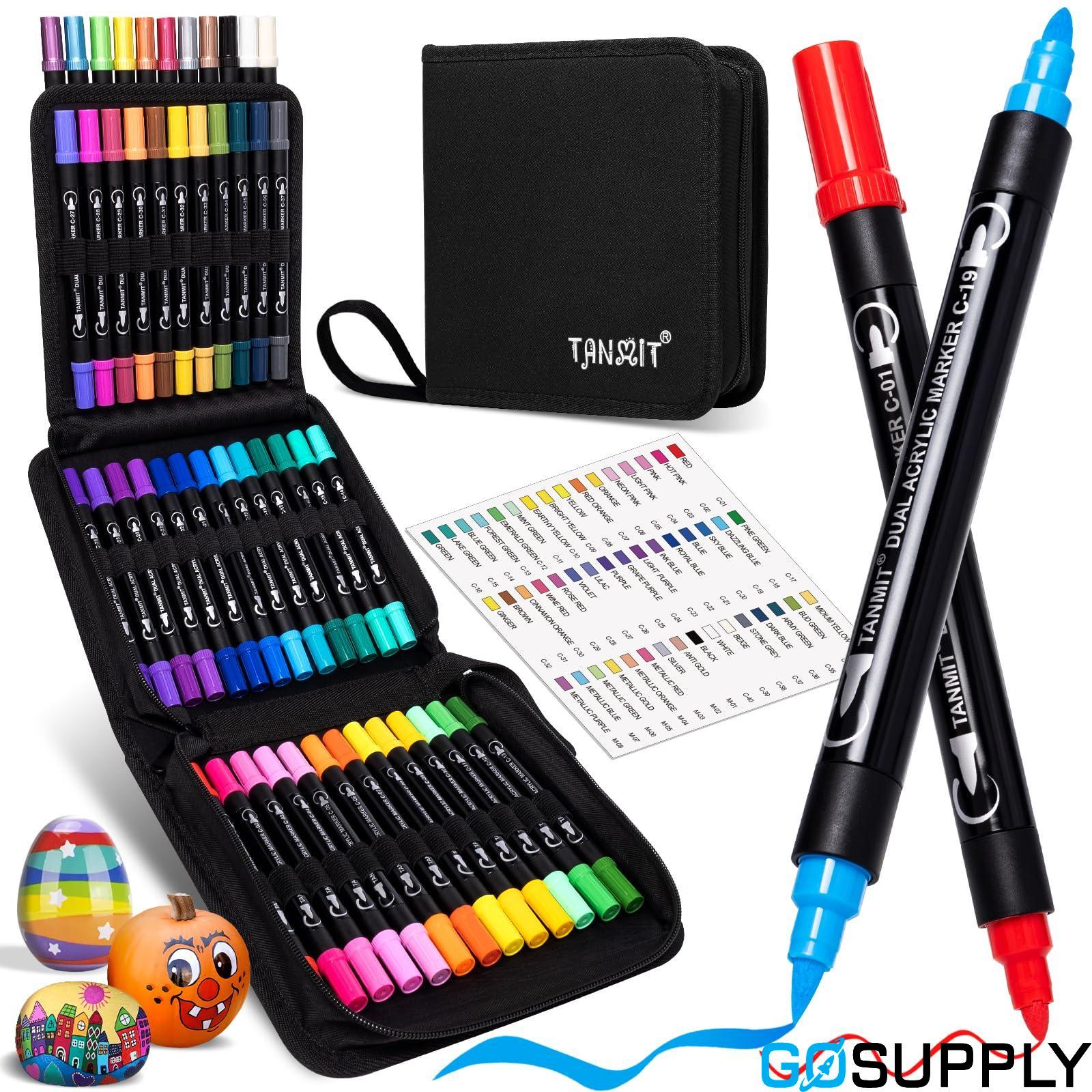 Dual Tip Acrylic Paint Markers - Main Image