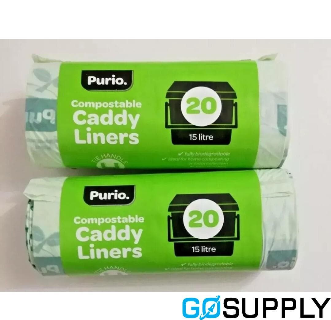 Ecopack Compostable Caddy Liners with Handles - Main Image
