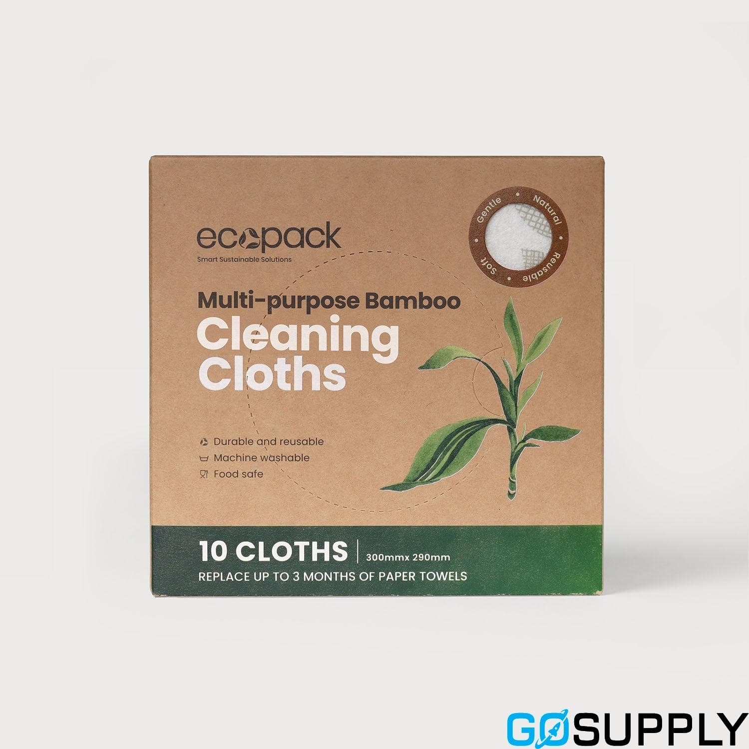 Ecopack Multi-Purpose Bamboo Cloths in Dispenser Box - Main Image