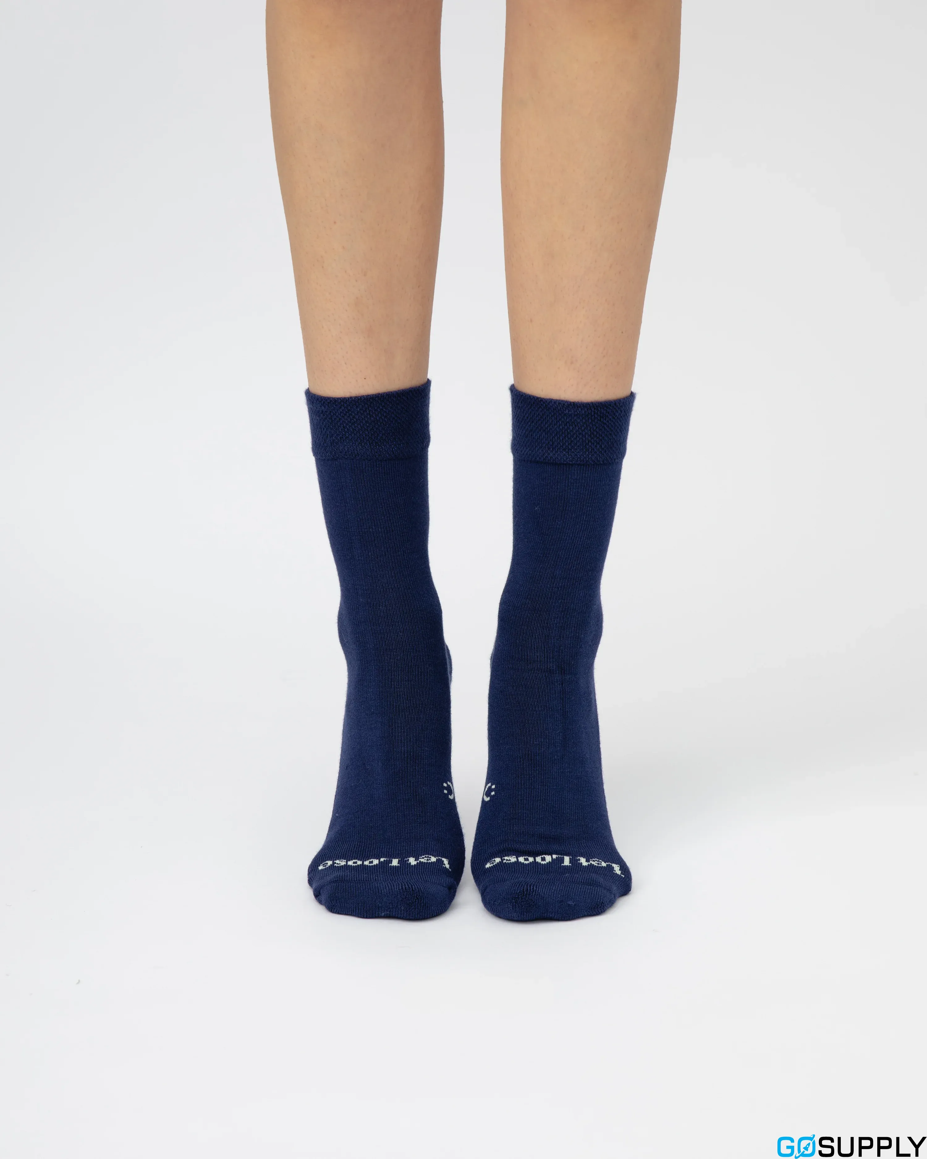 Loose Top Crew Seamless Feel Sock (Adults) - Midnight Blue - Main Image