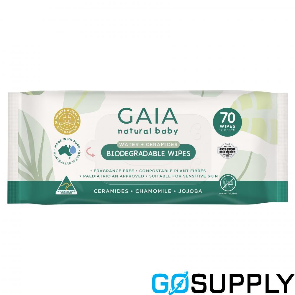 GAIA NATURAL BABY BIODEGRADBLE WIPES WATER & CERAMDES - Main Image