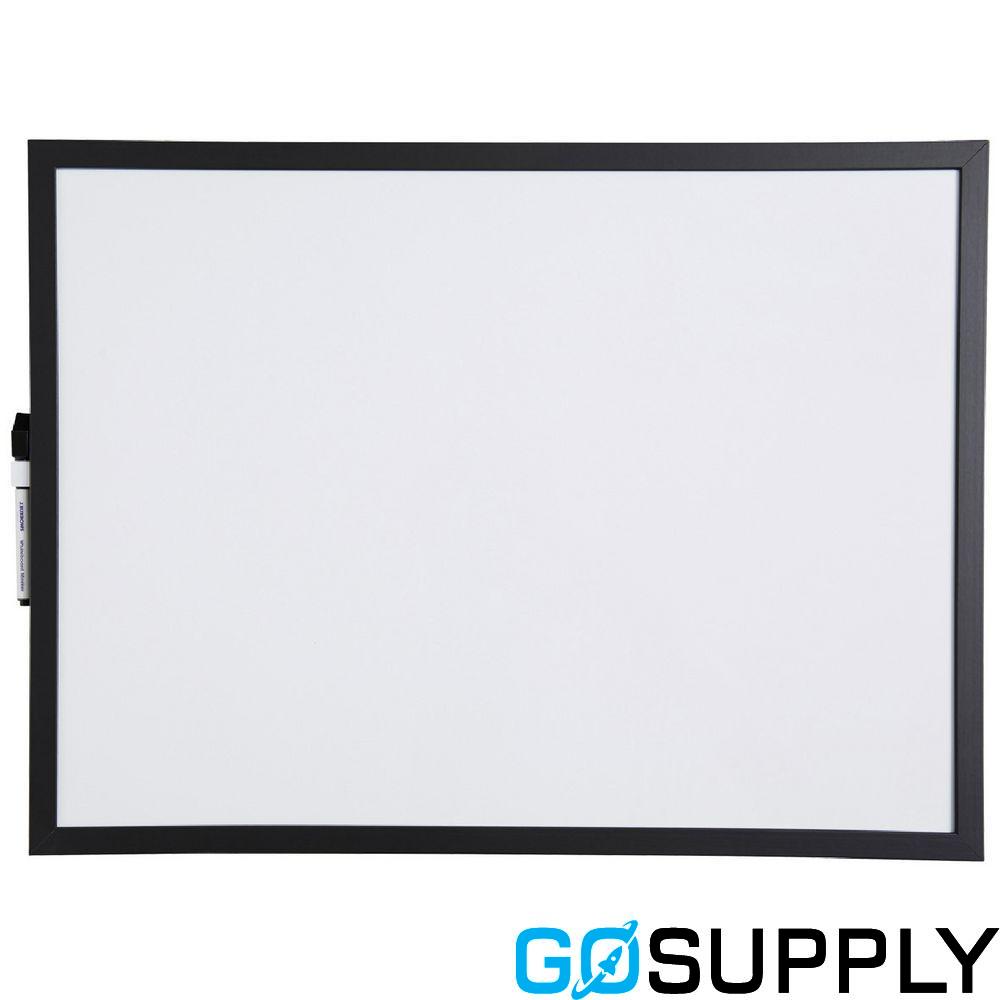 J.Burrows Magnetic Black Frame Whiteboard 600 x 450mm - Main Image
