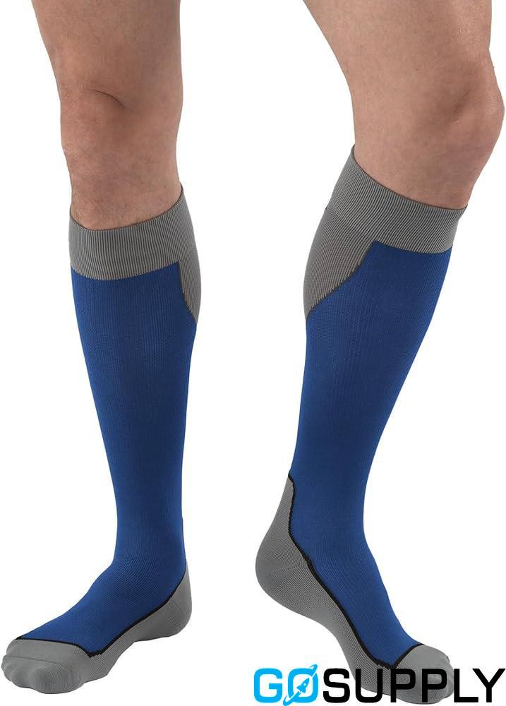 Jobst Sport Knee High Compression Sock Large Royal Blue - Main Image
