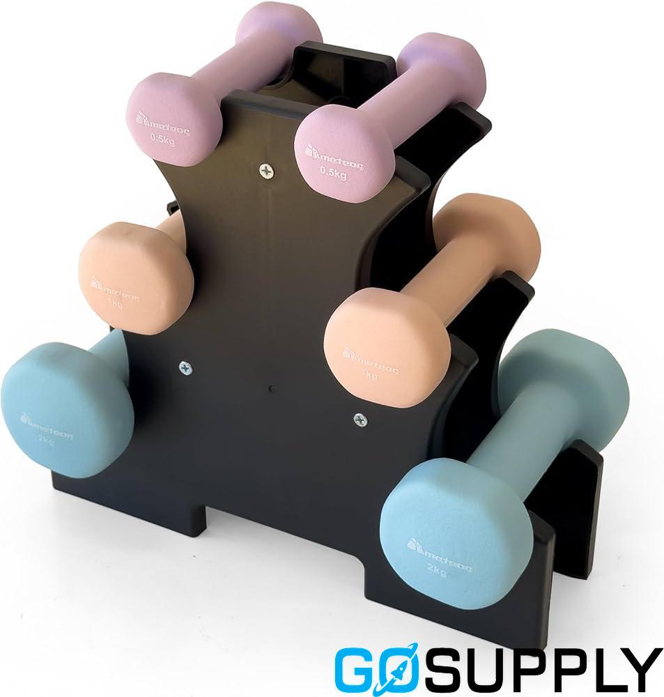 METEOR Dumbbells Anti-Slip Neoprene Dumbbell Soft Touch Grip Hand Weights Home Gym Exercise Dumbbells - Main Image