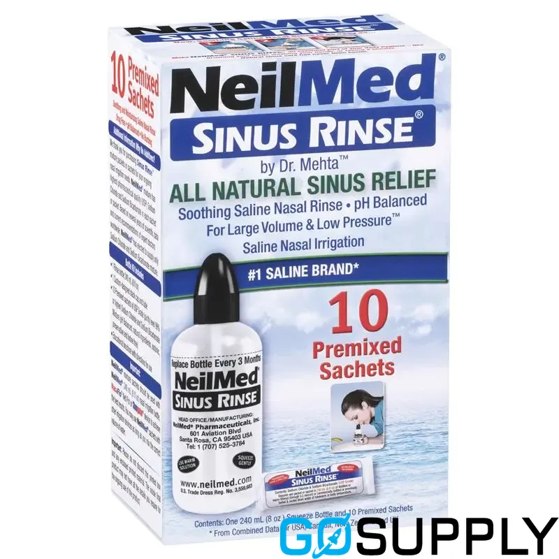 NEIL MED SINUS RINSE START KIT SQUEEZE BOTTLE & SACHETS PACK 10 - Main Image