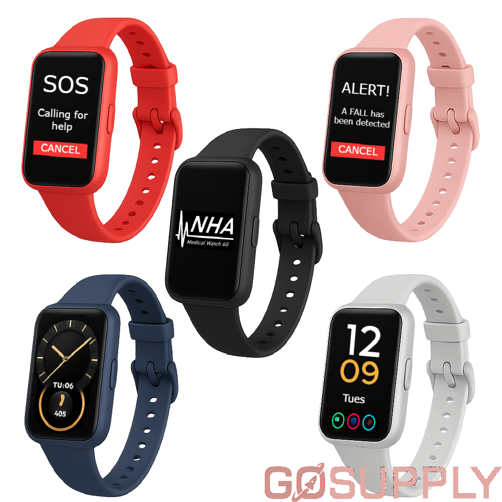 NHA Personal Medical Watch – National Health Australia – 4G Alarm with GPS & Fall Detection - Main Image