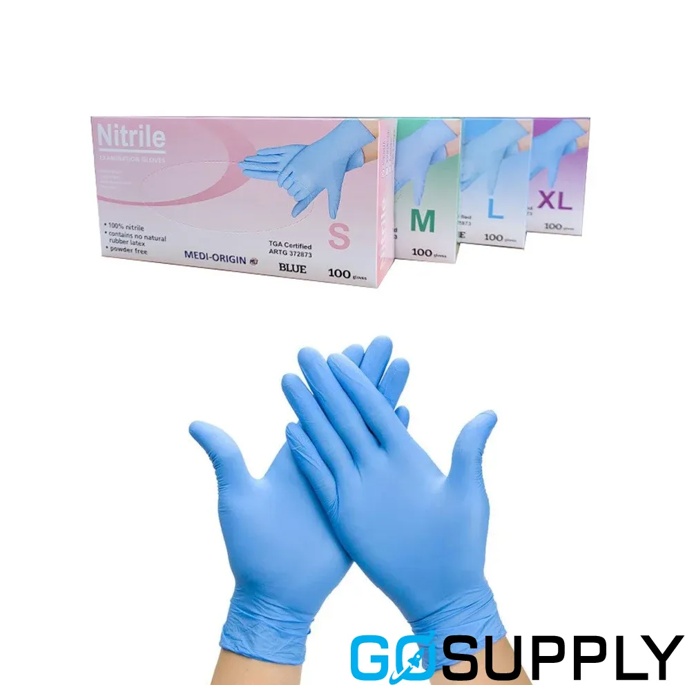Nitrile Gloves Soft Blue Powder Free - Main Image