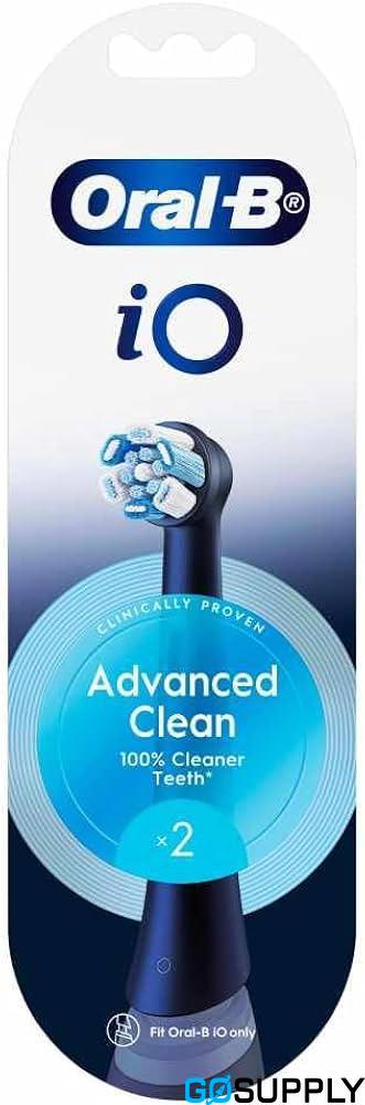 Oral-B iO Advanced Clean Electric Toothbrush Replacement Heads Black - Main Image