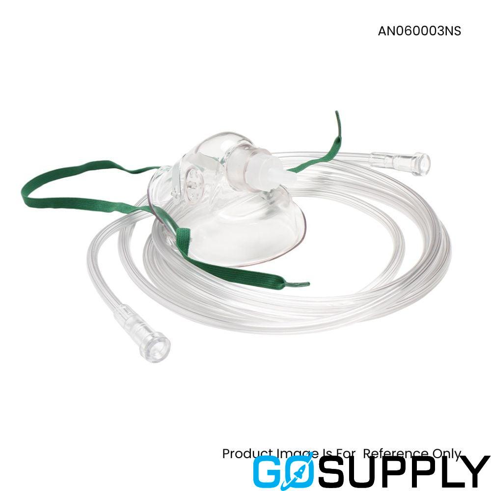 Oxygen Mask - Medium Concentration - Elongated Shape - 2.1m Clear Tubing - Main Image