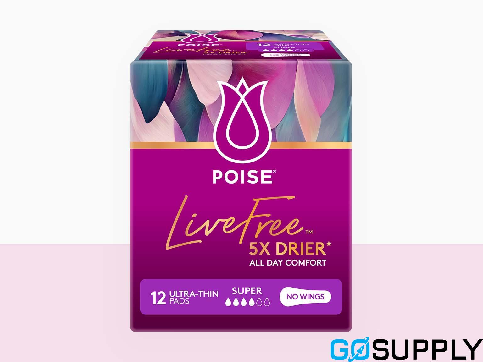 Poise LiveFree Super Pads No Wings - Main Image