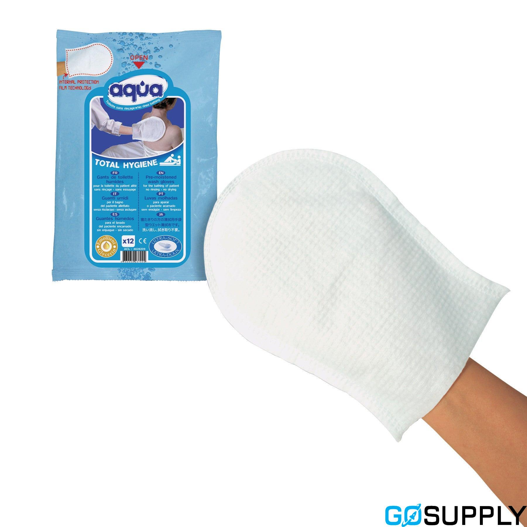 Pre‑Moistened Wash Gloves - Main Image