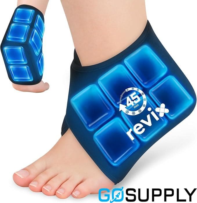 REVIX Ankle Ice Pack Wrap for Plantar Fasciitis, 45-Min Long Lasting Cold - Main Image