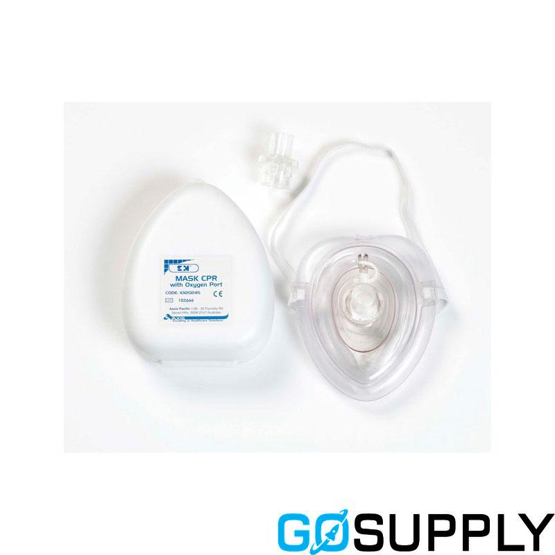 S+M CPR Resuscitation Mask with Oxygen Port - Main Image