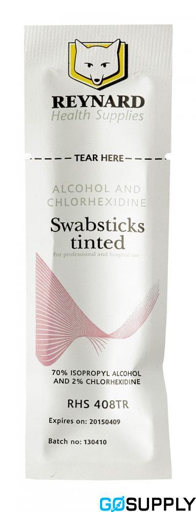 SWABSTICK TINTED ALCOHOL 70% WITH 2% CHLORHEXIDINE - Main Image