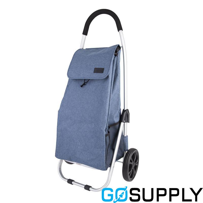 Sachi – Urban Aluminium Shopping Trolley Steel Blue - Main Image