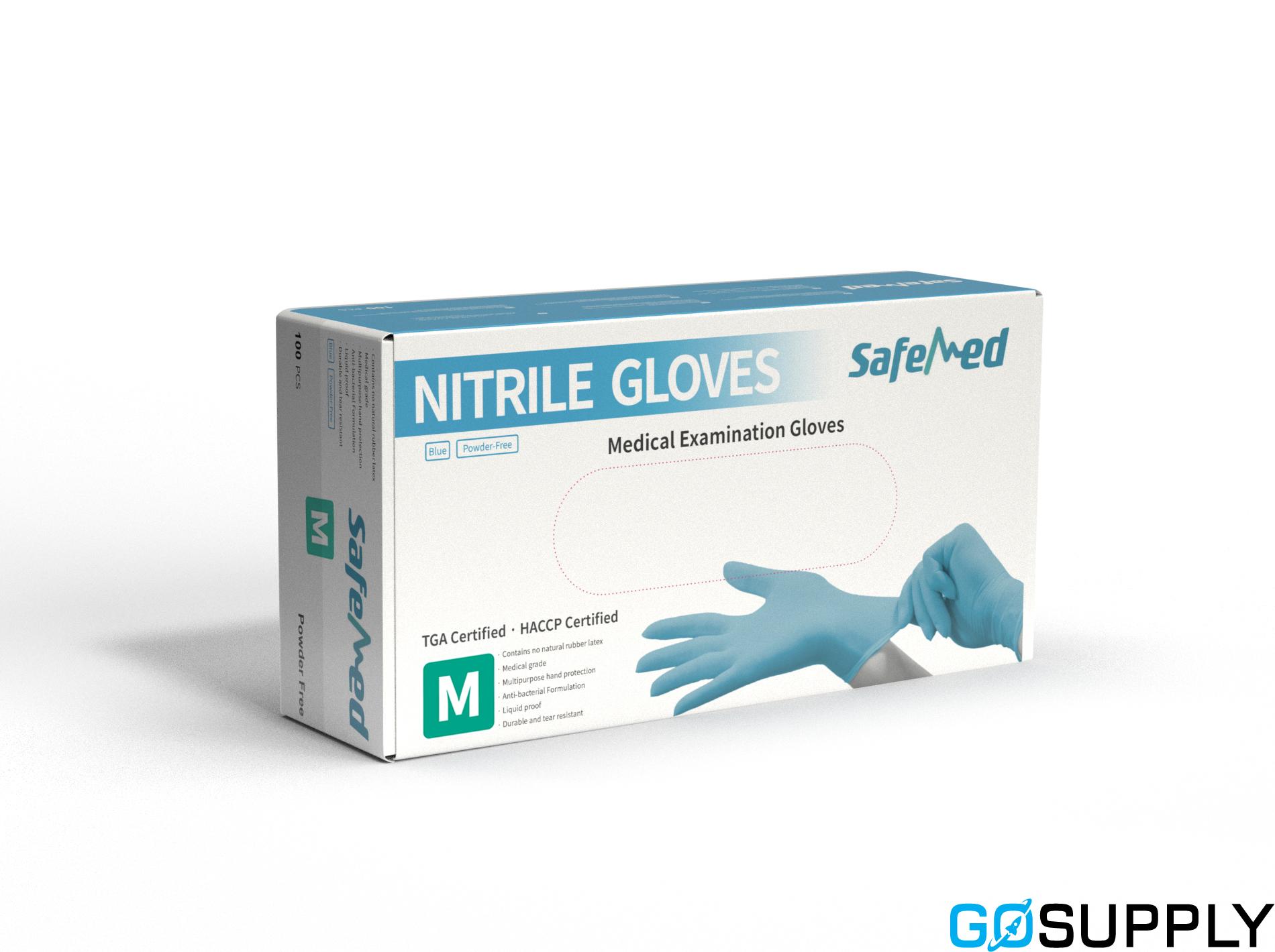 SafeMed Nitrile Gloves - Main Image