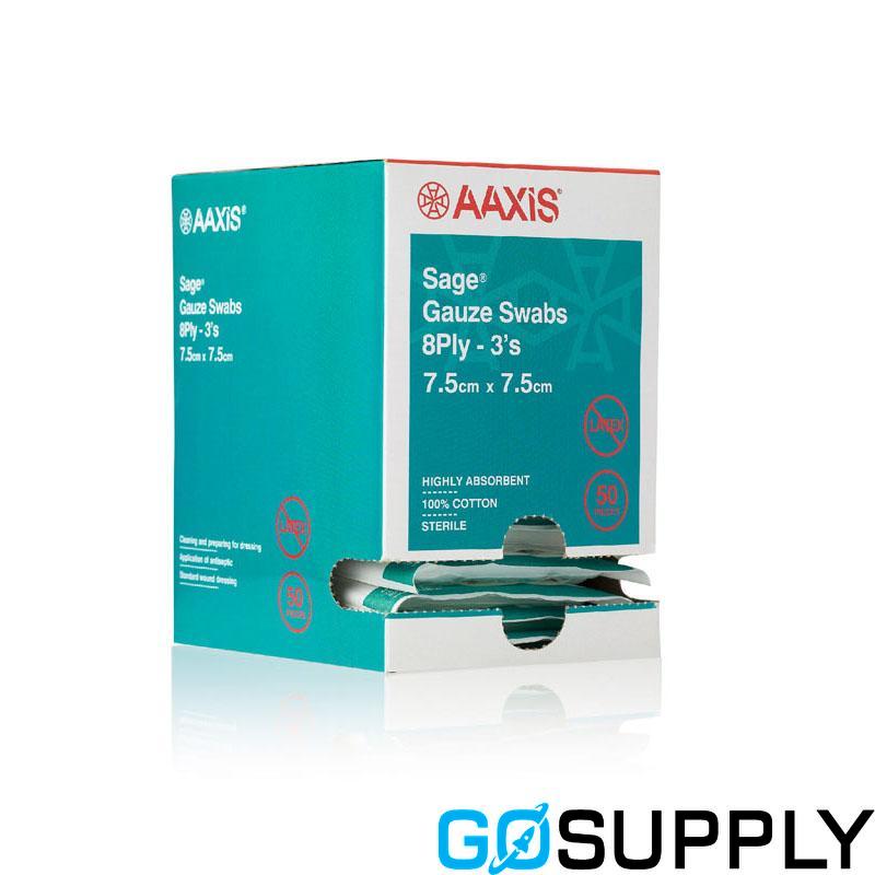 Sage Sterile 8-Ply Gauze Swabs - Main Image