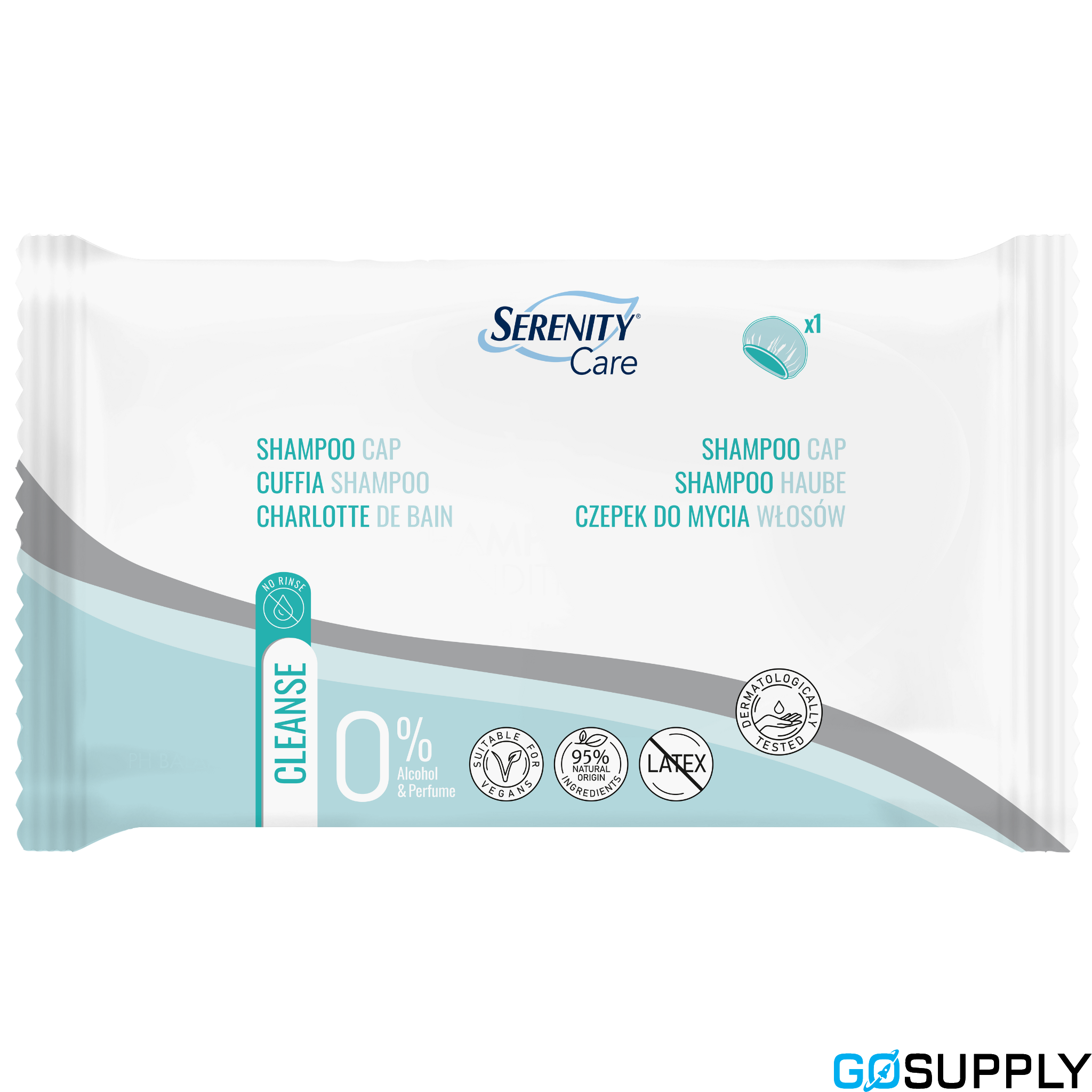 Serenity Care No-Rinse Shampoo & Conditioner Cap - Main Image