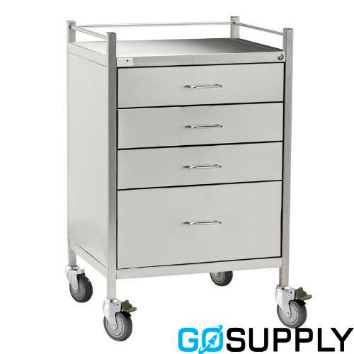 Stainless Steel Four Drawer Trolley - Main Image