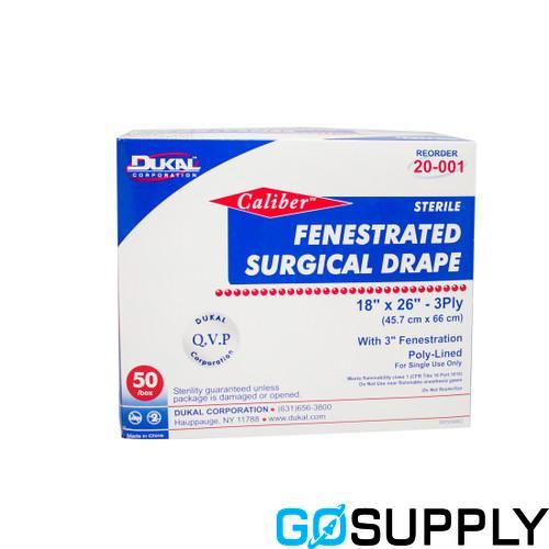 Sterile Fenestrated Surgical Drape with Adhesive Aperture, 200 x 300 cm, 18 x 5 cm - Main Image