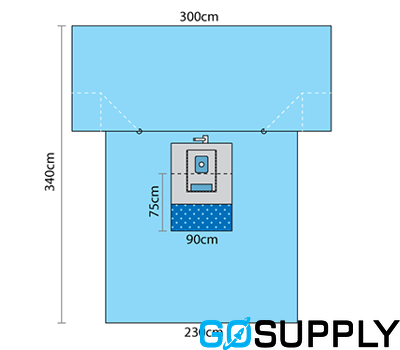 Sterile Knee Arthroscopy Drape, 300(228) x 460 cm - Main Image