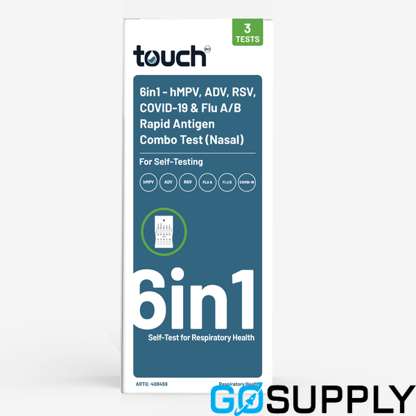 TOUCHBIO 6IN1 HMPV ADV RSV COVID FLU A/B RAT TEST NASAL - Main Image