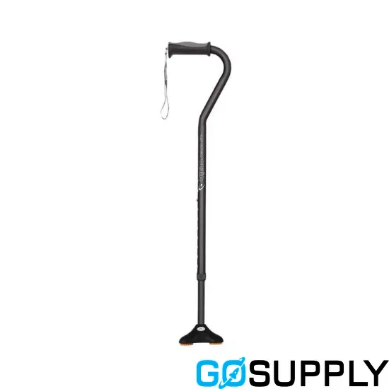 Walking Stick - Airgo Comfort Plus Offset Cane with MiniQuad ultra-stable tip - Black - Main Image