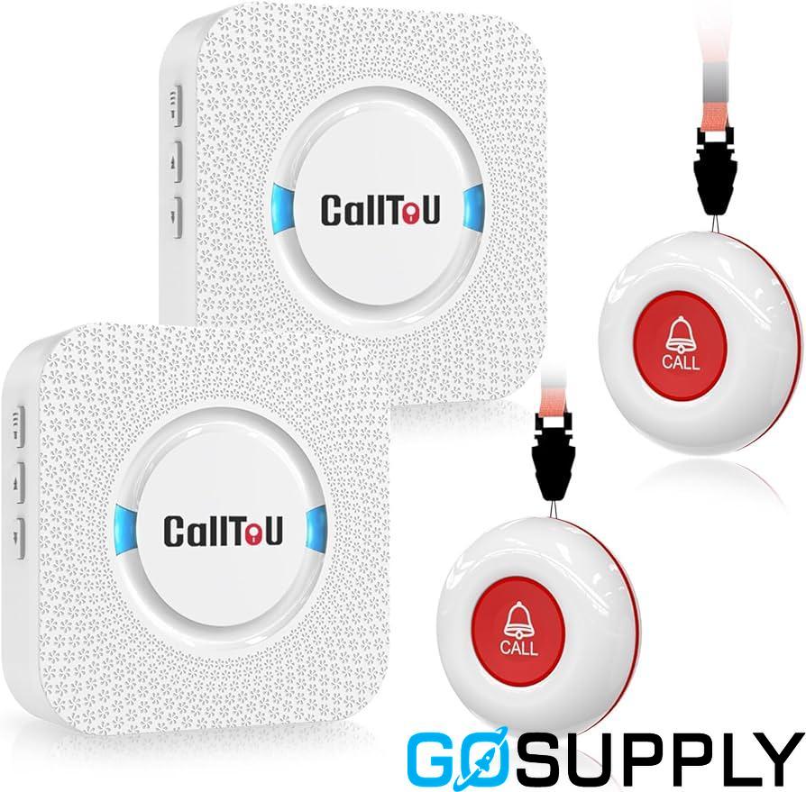 Wireless Caregiver Pager Alert System SOS Emergency Call Button - Main Image
