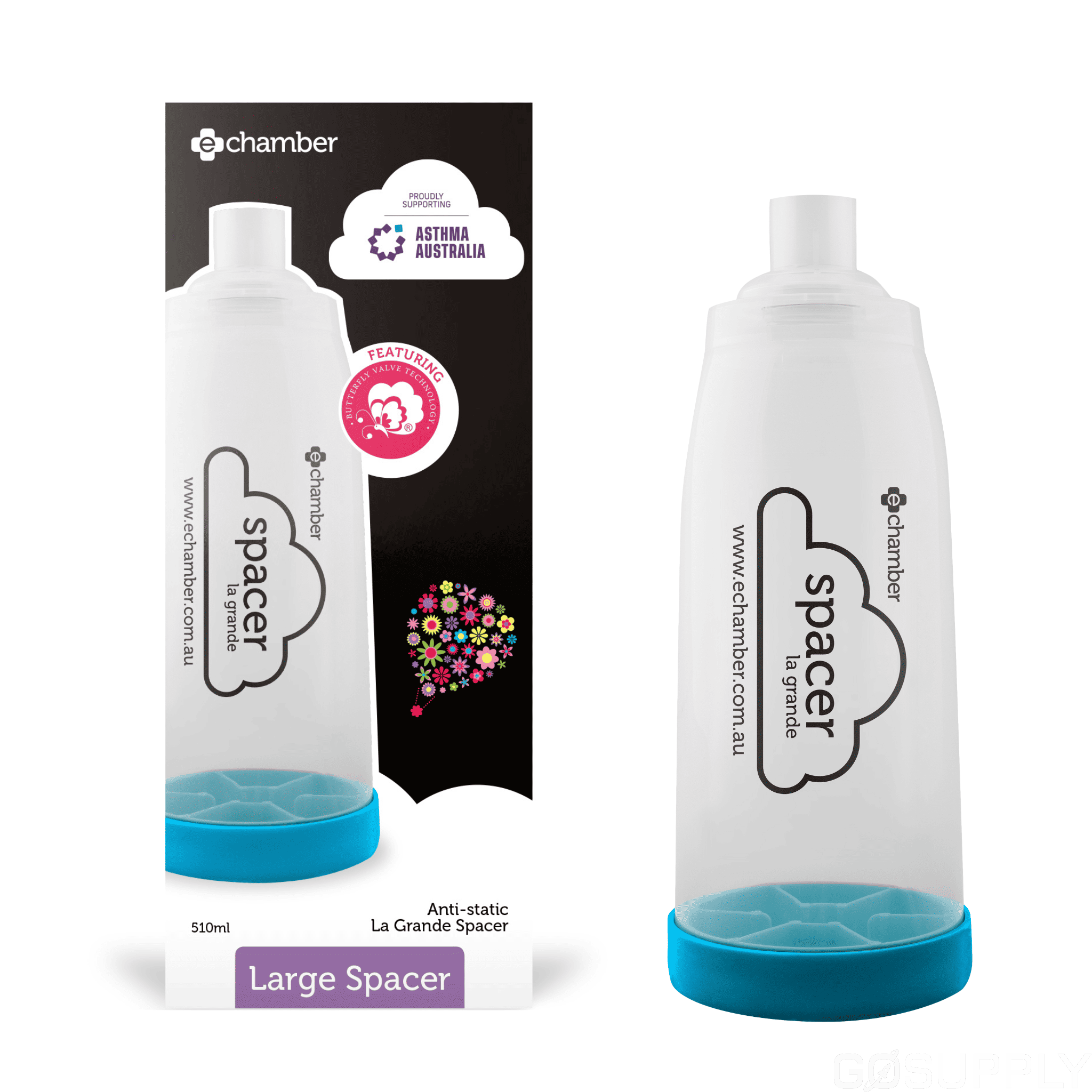 e-Chamber La Grande 510mL Asthma Spacer Large 1 Each - Main Image